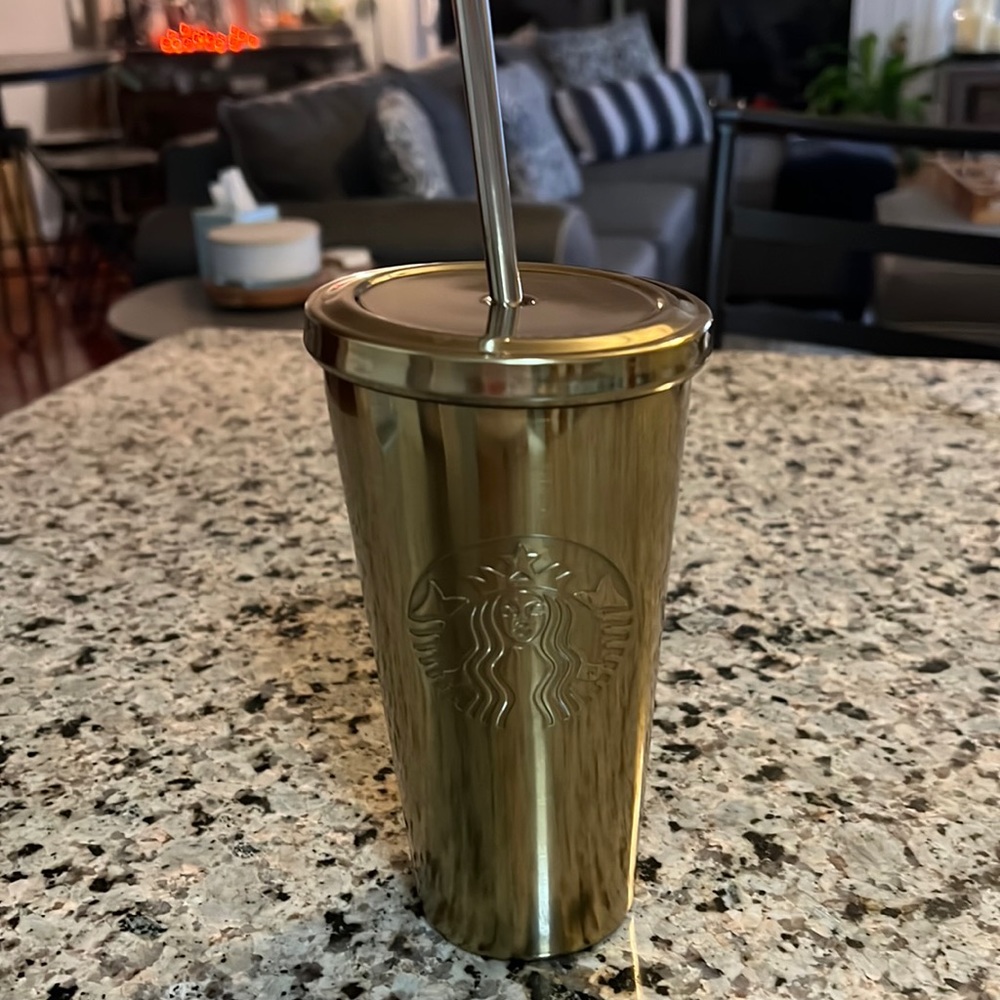 Starbucks gold tumbler - Picture 1 of 5